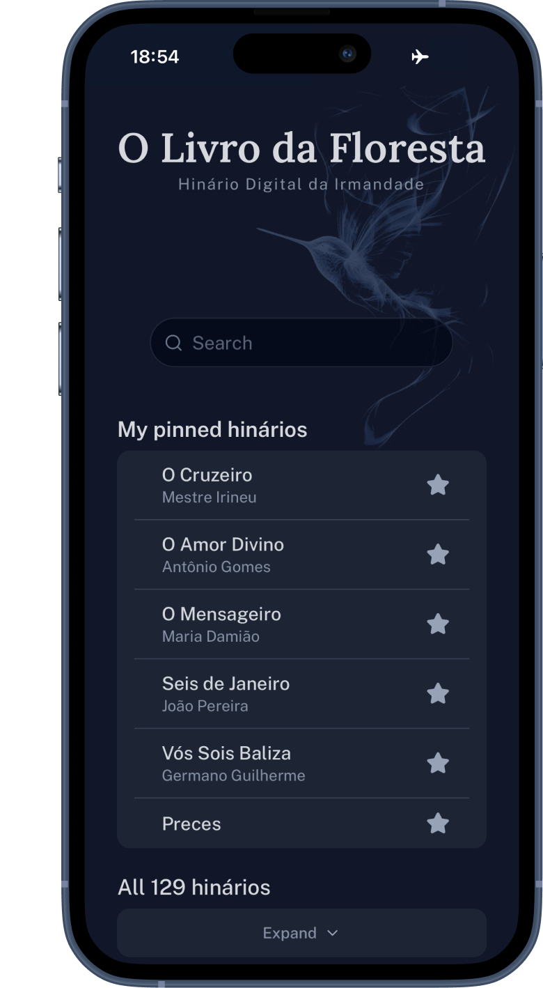 Livro da Floresta app screenshot