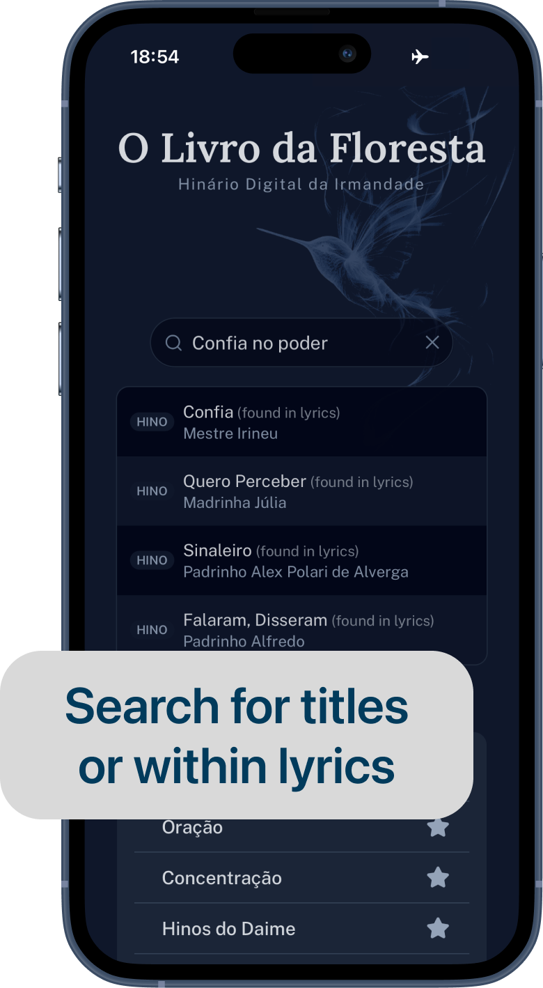 Livro da Floresta app screenshot